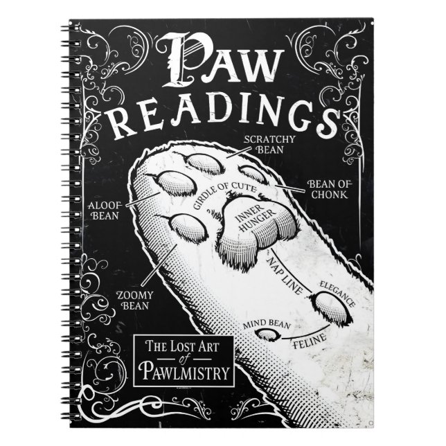 Borttappad Art of Pawlmestry: Ett Kattdjur Fortune Anteckningsbok (Framsidan)