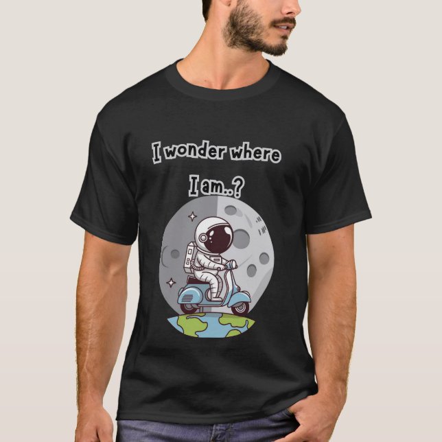 Borttappad astronaut t shirt (Framsida)