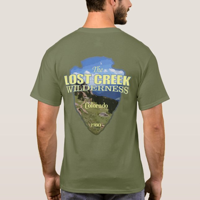 Borttappad Bäck WA (pilhuvud) T Shirt (Baksida)