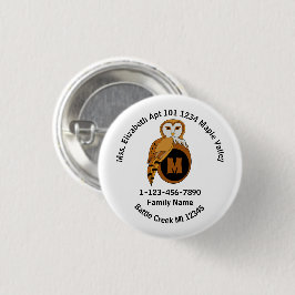 Borttappad British Barn Uggla Family Home Adress Knapp