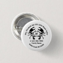 Borttappad Crab Monogram Family Home Adress