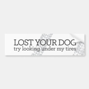 Borttappad din hund bildekal