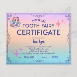 Borttappad First Toth Fairy Certificate