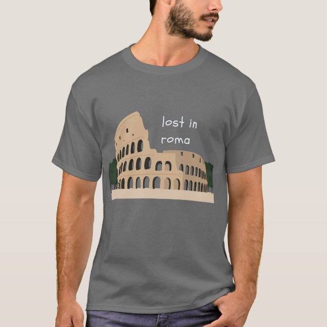 Borttappad för romer - Colosseum Design T Shirt (Framsida)