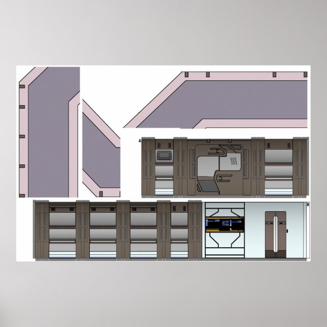 Borttappad Frakt Hallway Poster (Framsidan)