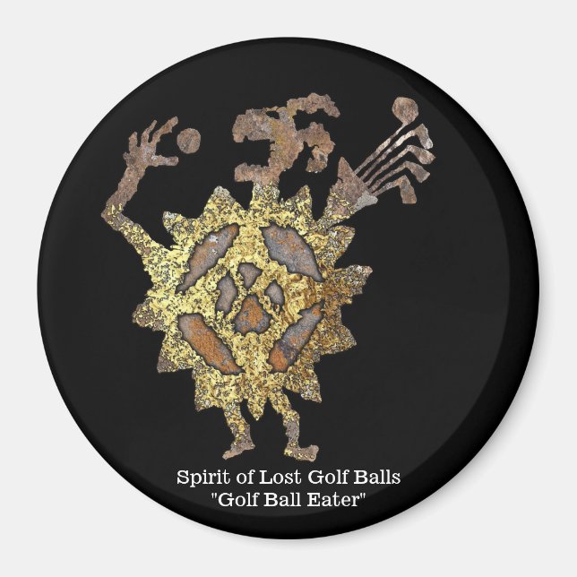 Borttappad Golf Bollar, Golf Boll Eater Magnet (Framsidan)