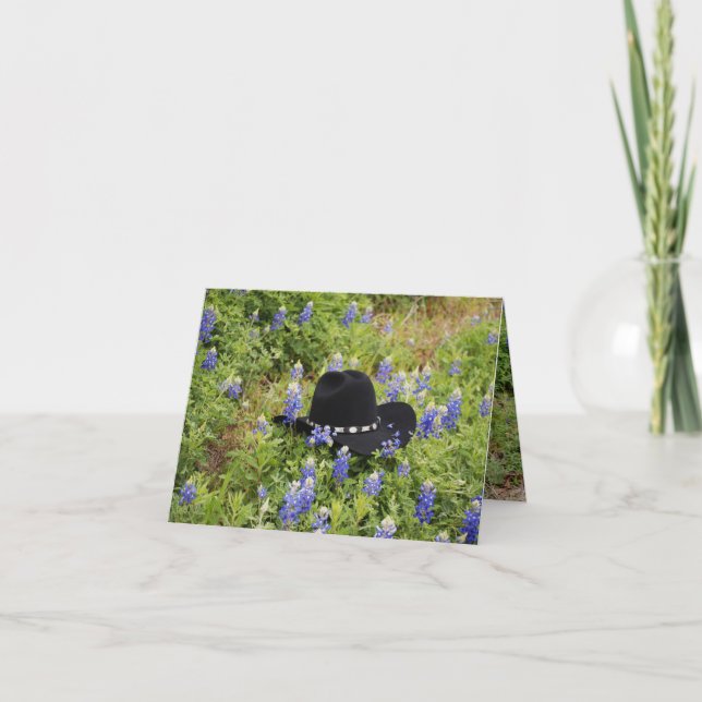 Borttappad hatt och Bluebonnets Kort (Framsida)