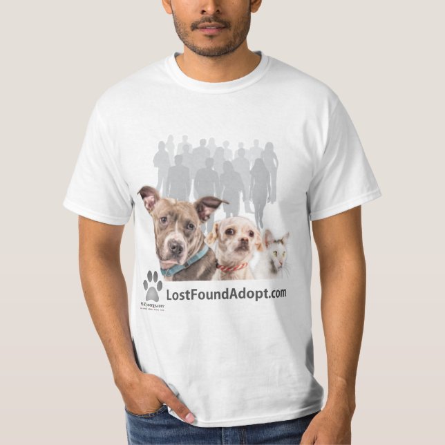 Borttappad~Hittade~Adopt - T-Shirt - Killar (Framsida)