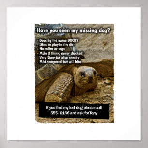 BORTTAPPAD HUND DOOBY POSTER