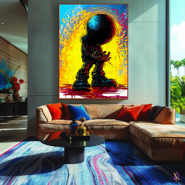 Borttappad i Abyss - Surreal Expressionist Art Poster