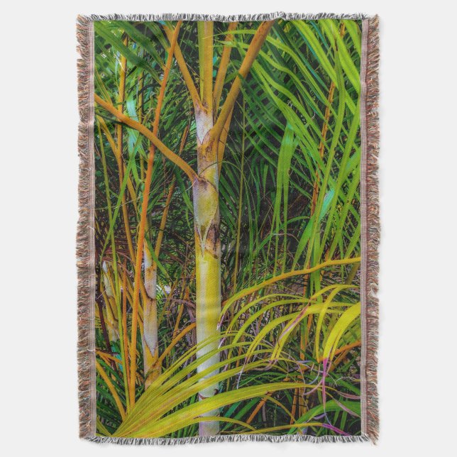 Borttappad i Areca Handflatan Throw Blanket Filt (Framsidan Vertikal)