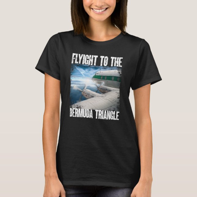 Borttappad i Bermuda-triangeln Flygplan T Shirt (Framsida)