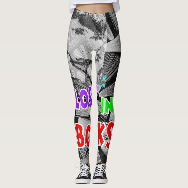 Borttappad i Bokar-alfabet Leggings (Framsida)