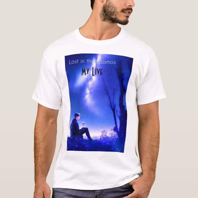 Borttappad i Cosmos, stjärnornas rymdgalaxi himlar T Shirt (Framsida)