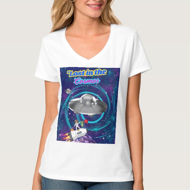 BORTTAPPAD I COSMOS T SHIRT (Framsida)