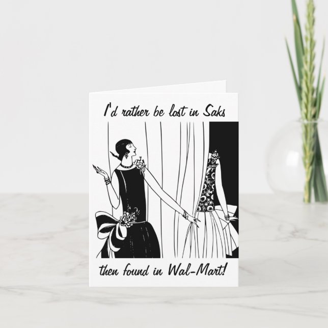 Borttappad i det fantastiska födelsedagskortet Sak Kort (Framsida)