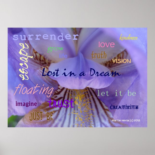 Borttappad i en Dream WordArt™-Poster Poster (Framsidan)