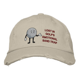 Borttappad i Golfs Emotional Sand Trap Funny Golf Broderad Keps