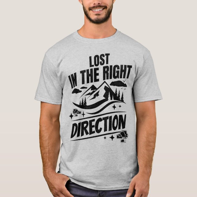 Borttappad i Högernas riktningsvisare utomhus T Shirt (Framsida)