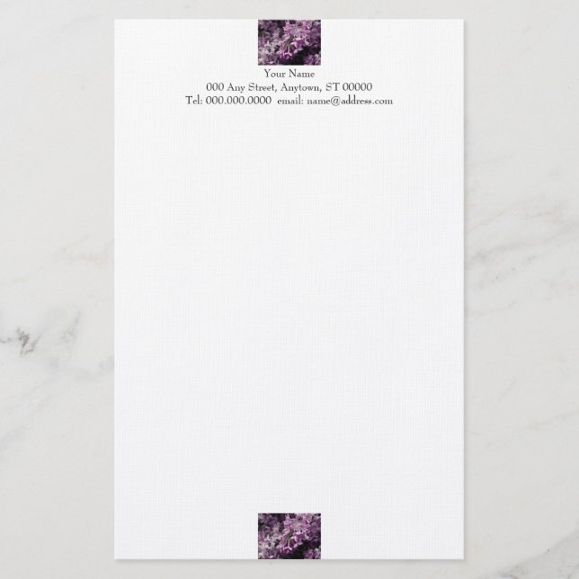 Borttappad i Lilac Stationery Brevpapper (Framsida)