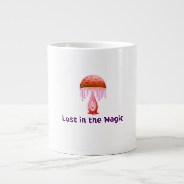 Borttappad i Magic Mushroom Art Jumbo Mugg (Framsidan)