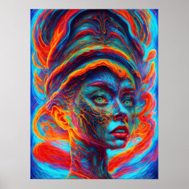 Borttappad i mitt sinne surrealistisk poster