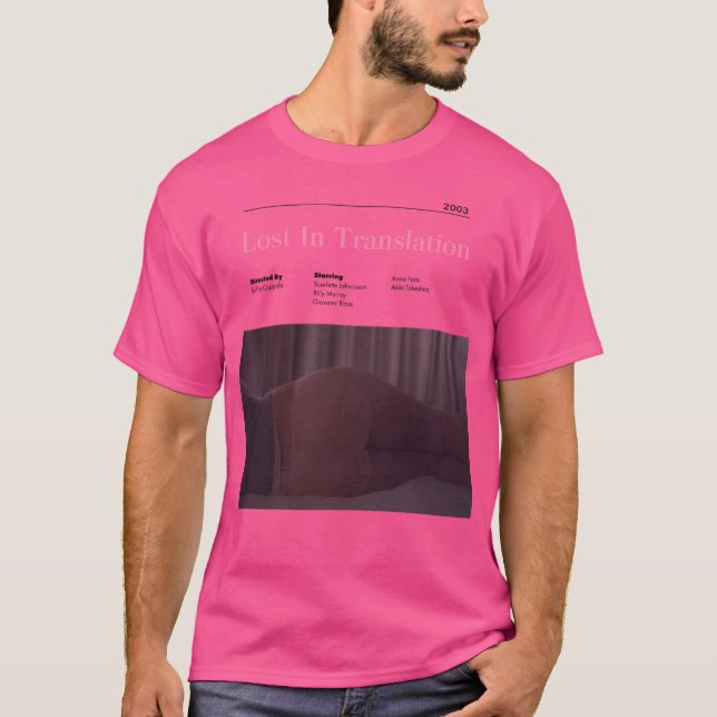 Borttappad i översättning av alternativ, minimalis t shirt (Framsida)