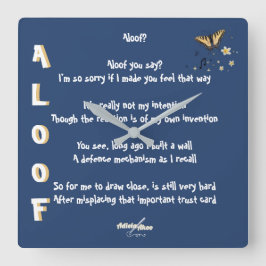 Borttappad i Quatrain av Adiela Akoo - Aloof Clock Fyrkantig Klocka