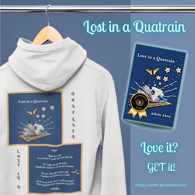 Borttappad i Quatrain av Adiela Akoo - Fullt Zip T Shirt (Lost in a Quatrain Aloof Hoodie by Adiela Akoo. Shop my store for more fab poetic finds & gr8t gifts)