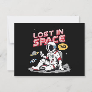 Borttappad i rymdastronaut vykort