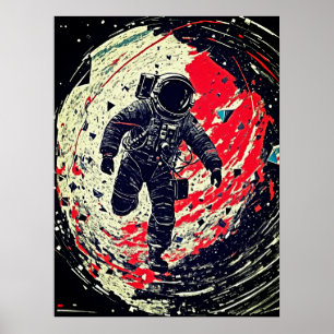 Borttappad i rymden: Astronautens söndrade verklig Poster