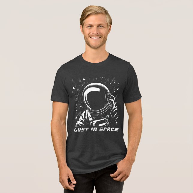Borttappad i rymden - Retro Sci-Fi T-Shirt (Framsida Full)