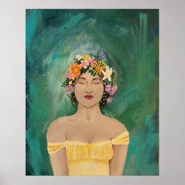 "Borttappad i serenity" Poster Porträtt konst av h