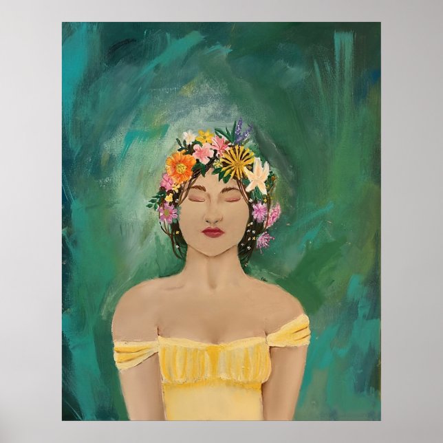 "Borttappad i serenity" Poster Porträtt konst av h (Framsidan)