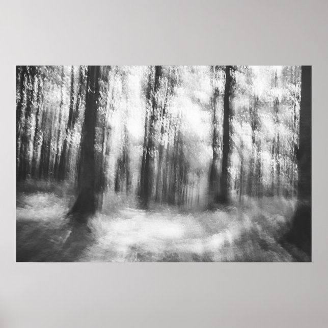 Borttappad i skogen - infrarött fotografi av abstr poster (Framsidan)