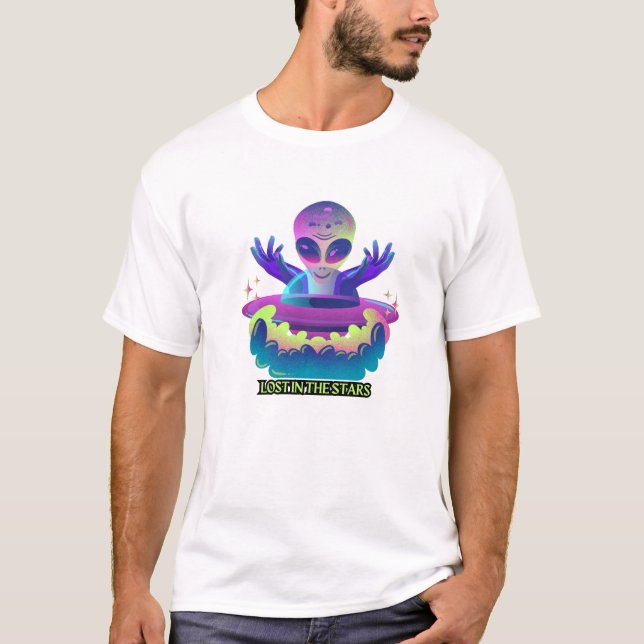 Borttappad i Stars Cosmic T-Shirt (Framsida)