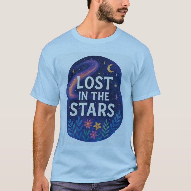 Borttappad i stjärnor - Dreamy Space Aesthetic Des T Shirt (Framsida)