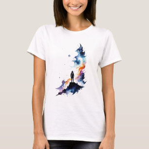 Borttappad i Watecolor Cosmos T Shirt