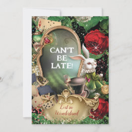 Borttappad i Wonderland Garden Party bjudan Inbjudningar