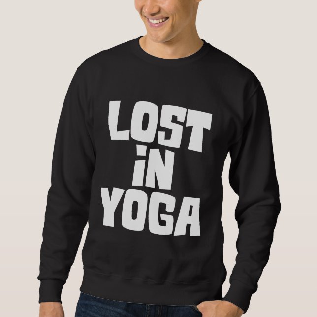 Borttappad i Yoga Lång Ärmad Tröja (Framsida)