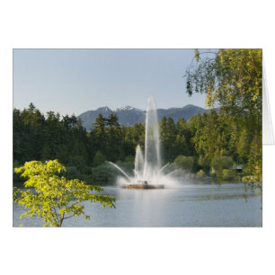 Borttappad Lagoon Fontän, Stanley Park, Vancouver Hälsningskort