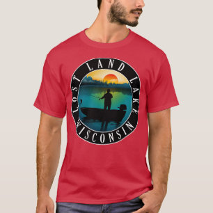 Borttappad Land Sjö Wisconsin Fishing T Shirt