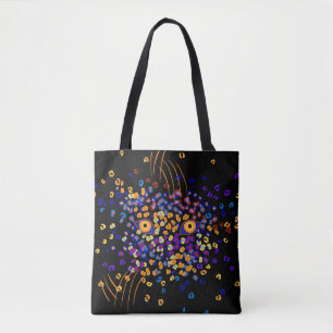 Borttappad Leopard on Black Tote Bag Tygkasse