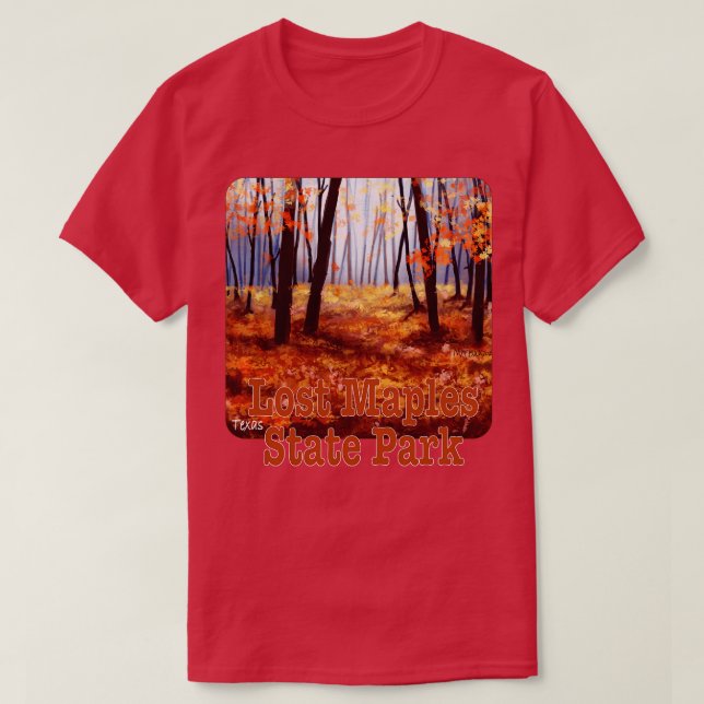 Borttappad Maples State Park Texas T Shirt (Design framsida)
