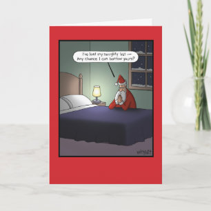Borttappad Naughty List jul Humor Card Helgkort