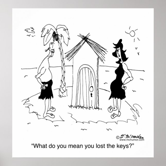 Borttappad Nycklar på ön Desert Poster (Framsidan)