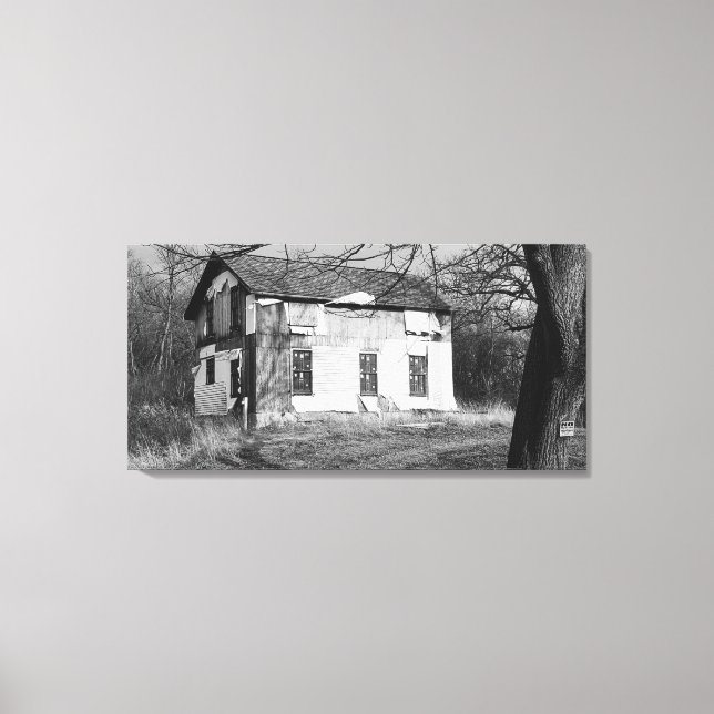 Borttappad, övergiven fotografi i huset canvastryck (Framsida)