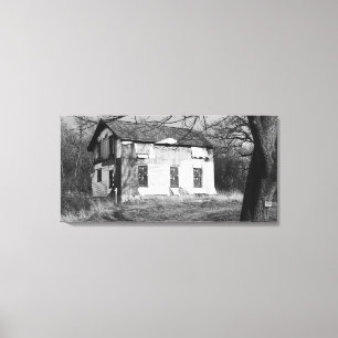 Borttappad, övergiven fotografi i huset canvastryck