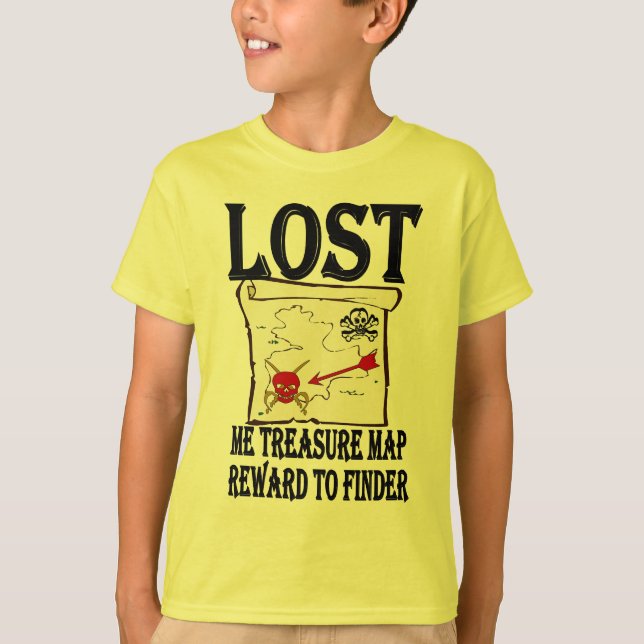 Borttappad Pirat Treasure Karta Tröja (Framsida)