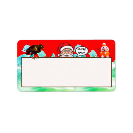 BORTTAPPAD SANTA adress/skeppningsetikett Adressetikett